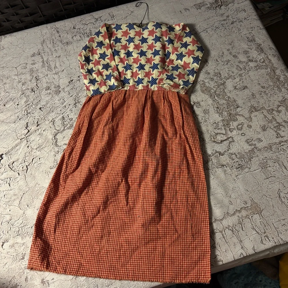 Reproduction Handmade “Primitive” Girl’s Dress and Hanger